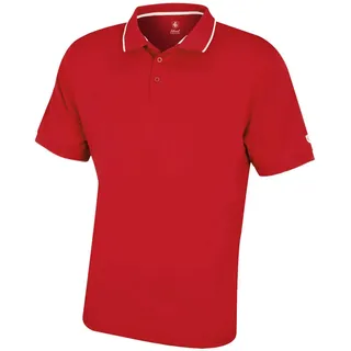 Island Green IGTS1899 Herren-Poloshirt mit Rückenpasse-Detail, Rot, 4XL
