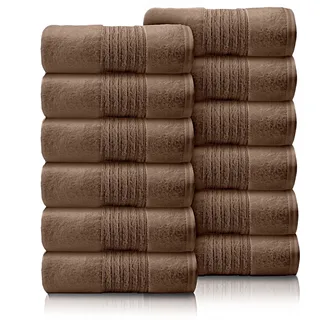 GC GAVENO CAVAILIA 12-teiliges Gesichtshandtuch-Set (30 x 30 cm) – 450 g/m2 Baumwoll-Waschlappen – schnell trocknend und sehr saugfähig, Fingerspitzen-Handtuch, Waschlappen für Badezimmer, Spa,