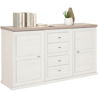 hom'in Hom`in Sideboard Grau, Weiß, - 160x89x43 cm,