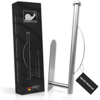 Premium Küchenrollenhalter ohne Bohren Selbstklebend Wand - Einhändig Abreißen XXL Basis - Zewa Rollenhalter mit Abroll-Bremse Dämpfung - Küchenpapierhalter Edelstahl Silber Küche Bad Wohnmobil