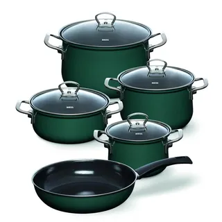 Riess, 0558-007, Emaille-Set 5-tlg., Nouvelle TEAL, dunkelgr�n, Emaille, LBH 50 x 30 x 40 cm, Gewicht 10.41kg, Herkunftsland �sterreich