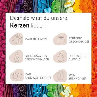 HARIBO Duftkerze im Glas Exotic Brenndauer (100h) (510g)