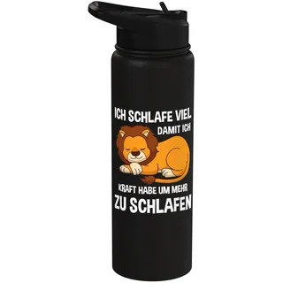 Löwe Schlafen Chillen Lustiger Spruch Müde Stainless Steel Insulated Water Bottle