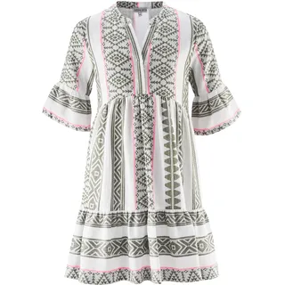 happy girls Tunikakleid mit Volants und tollem Ethno-Muster, grün