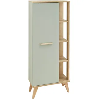 Saphir »Quickset Badschrank 50,5 cm breit, 1 Tür, seitliche Ablagen« Badezimmer-Midischrank inkl. Türdämpfer, Griffe in Holz,