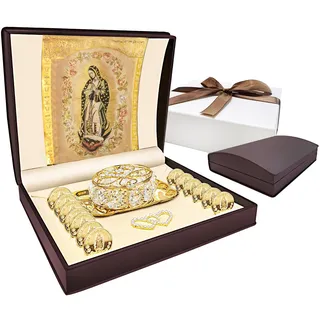 ESNOY Arras De Boda Catolica Virgen De Guadalupe Geschenke, Arras Für Hochzeitsmünzen, Katholisch, Klassisches Gold-Zeremonie-Set, Dekoration, Hochzeitszubehör