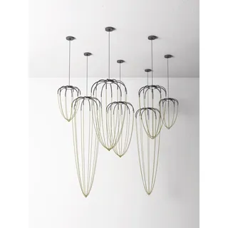 Einzigartige LED-Hängeleuchte Alysoid Axo Light - ø 43 cm H: 80 cm, Messing