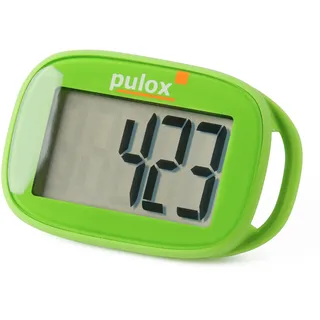 Pulox Pedometer PS-100 - Einfacher und präziser Schrittzähler mit 3D-Sensor ohne App in Grün