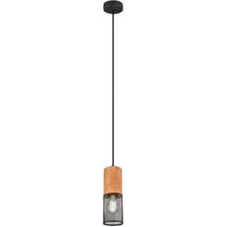 Trio Tosh 1-flammig 30 cm Holz Metall Schwarz matt