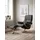 Relaxsessel Mayfair Leder 92 x 103 x 79 cm Grau mit Hocker