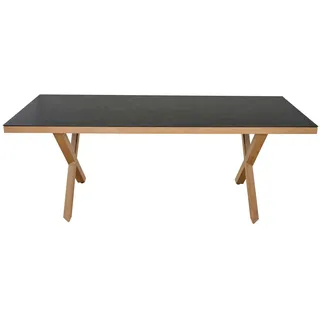 Siena Garden Catania Gartentisch 200 x 90 x 74 cm Grau/Schwarz