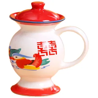 Bustlwor Spucknapf Kaffeetassen, Trinkbecher Aus Emaille, Vintage Tasse Aus Emaille, Geeignet für Zuhause, Büro, Geburtstagsgeschenk(Rot)