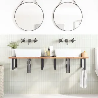 vidaXL Waschtischplatte Unbehandelt 140x50x2 cm Massivholz Akazie - Braun