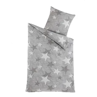 Bettwäsche STERNE - Renforcé-Qualität aus 100 % Baumwolle, 135x200 cm