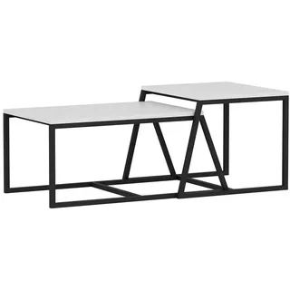 Livetastic Couchtischset , Weiß , Holzwerkstoff , 2-teilig , Wohnzimmer, Wohnzimmertische, Satztische