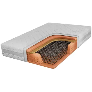 MKS Federkernmatratze Nova - 140/200 - H3/H4 - Sivo , Textil , H3 + H4 , Füllung: Schaumstoff , Rechteckig , 140x200 cm , Oeko-Tex® , atmungsaktiv, Bezug abnehmbar/waschbar, wendbar, schadstoffgeprüft , Schlafzimmer, Matratzen