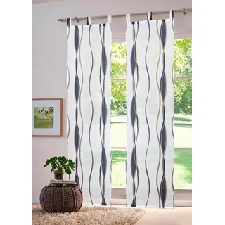 OTTO home Dimona Schiebegardine Schlaufen 57 x 245 cm Blau/Weiß 2er-Set