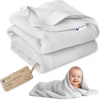 Medi Partners Musselin Babydecke 60x75 cm Baby Decke Musselindecke Neugeborenen - dünne dünne Kuscheldecke Sommer Babydecken für Kleinkinder Krabbeldecke Kinderbett Kinderwagen (Grau)