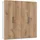 Drehtürenschrank Level 36A 200 x 216 x 58 cm Eiche/Weiß