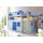 Hochbett Malte 90 x 200 cm Kiefer massiv blau