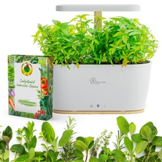 Extralink Smart Garden, LED Pflanzenlampe, Anzuchtsystem, 8 Plants, Wifi, Bluetooth, Blumenkasten Balkon, Tuya App, Überwachung von Temperatur, Feuchtigkeit und Fruchtbarkeit, Garten Zubehör