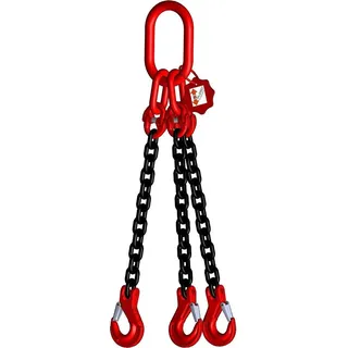 Anschlagkette Güteklasse 8 3-Strang 3,0 m 8 mm ohne Verkürzung schwarz