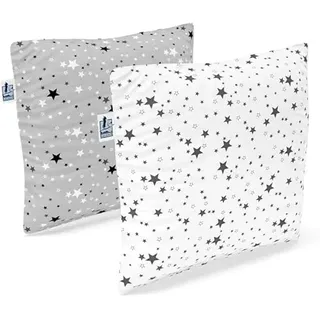 Lelekka® Gr.3 (ab 8 kg) Baby-Kopfkissen inkl. 2 Bezüge. Mit Aloe Vera für empfindliche Haut, Baby Kissen gegen Plattkopf, Kopfverformung und Flachkopf