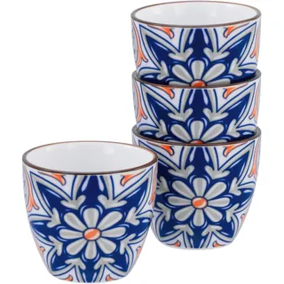 Creatable, 21892, Serie Aladin, 4-teiliges Geschirrset für 4 Personen, Espresso Set aus Steinzeug, spülmaschinen- und mikrowellengeeignet, Qualitätsproduktion