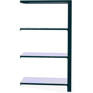 Simon Rack Officlick Bücherregal, 1500 x 900 x 400 mm, 4 Höhen, Industriestil, Metall, Anthrazit/Weiß