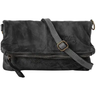 Cluty Abendtasche Leder Schwarz