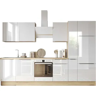 Respekta Küchenzeile Marleen 310 cm weiß hochglanz