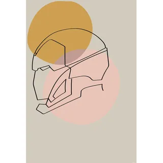 Komar Bild »Soulful Sanctuary Iron Man Head« Natur 1 Stk. tlg. Wandbild zur Dekoration im Kinderzimmer - ohne Rahmen, bunt