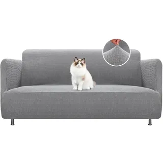 BellaHills High Stretch Söderhamn Sofabezug 2 Sitzer (135-165cm) Jacquard Elastische Sofahusse für Wohnzimmer Protector, Hellgrau
