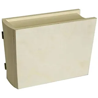 Artemio - Buchförmige Box (21,7 x 5,71 x 17,78 cm Holz), Farbe Beige