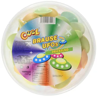 Cool prickelnde Mini Ufo Oblaten mit Brausefüllung 100 Stück 127g