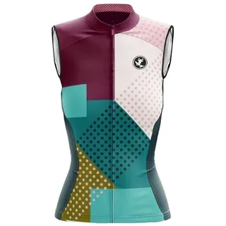 UGLY FROG Radtrikot Damen Ärmellos,Fahrradtrikot Rennrad 3 Taschen,Weste-Große Frauenrüste-Geeignet für einen Gewichtsbereich von 70-100 Kilogramm