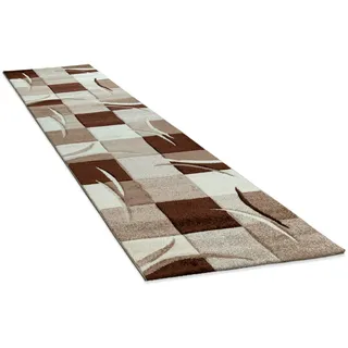 Paco Home Diamond 665 Teppichläufer 80 x 300 cm Braun