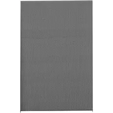 Gartenfreude Zaun, Polyrattan Element Alu Rahmen, wetterfest, zweiseitig geflochen, grau, 120x4x180 cm, 2550-1001-056