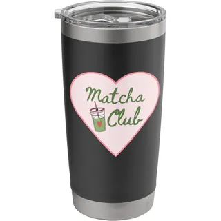 Cute I Love Matcha Club Heart Doppelwandiger Edelstahl-Thermobecher