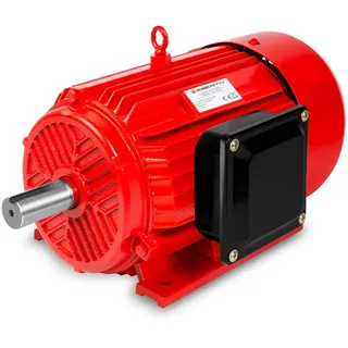 Eberth Elektromotor 5,5 kW Leistung, Drehstrommotor aus Aluminium, 3-Phasen, Drehzahl 2900 U/min., 11 A, Leistungsfaktor 0,95,