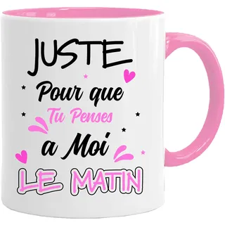 Tasse mit Aufschrift Je t'aime, Aufschrift Je t'aime coeur penses à moin le morn deklaration | Geschenkidee | Originelle Geschenkidee für Weihnachten, Valentinstag, Geburtstag, Party, Herren,