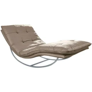 W.Schillig Relaxliege daily dreams Leder 95 x 85 x 169 cm Braun mit Kissen