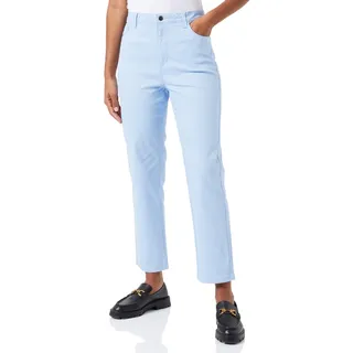 Kaffe Damen Women's Jeans Colored Cropped Legs Straight Fit High-Waisted Regular Waist Jeans, Windsurfer,