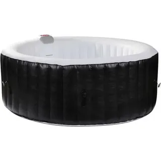 Aufblasbarer Whirlpool SunSpa, 6 Personen, 208 x 65 cm, Rund, 130 Micro-Jets, Bis zu 40°C, Mit Filter, Schloss, Bodenschutzmatte und Abdeckung - Bunt