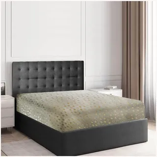 Gaveno Cavailia Bettwäsche-Set für Einzelbett, Fleece, Einhorn, Stern, Dunkelgrau, cremefarben, King Fitted Sheet