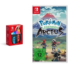 Nintendo Switch (OLED-Modell) Neon-Rot/Neon-Blau + Pokémon-Legenden: Arceus - [Nintendo Switch]