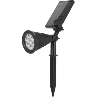 Solar-Gartenbeleuchtung mit LED Solar-Spots für Außen - Schwarz 7 Arm-Lampen