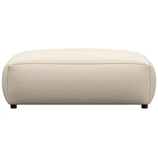 FLEXLUX Pouf »Lucera«, modern & anschmiegsam, Kaltschaum, Stahl-Wellenunterfederung FLEXLUX warm white