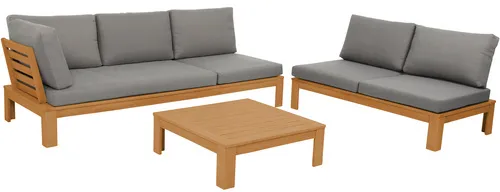 Bild von Loungeset »GRANADA«, 5 Sitzplätze, Polyester, inkl. Auflagen - grau