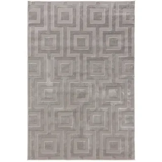 benuta Teppich Claire Grau 280x380 cm , Kunststoff , Rechteckig , 280x380 cm , pflegeleicht , Teppiche und Böden, Teppiche